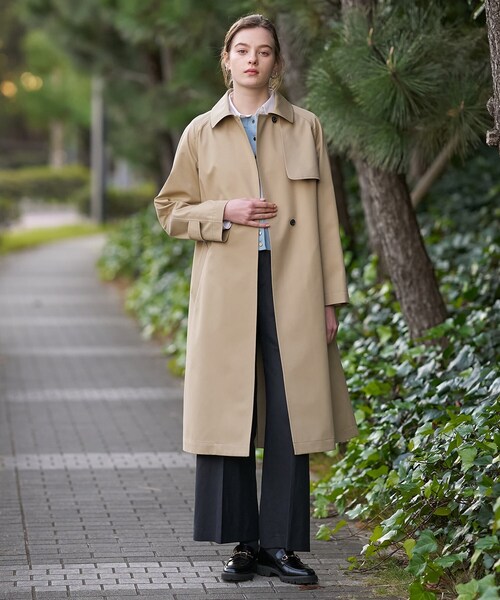 美品　DRESTERIOR コットン　ライトトレンチコート 定価4万 DRESSTERIOR（ドレステリア） トレンチコート コート 「ウォッシャブル