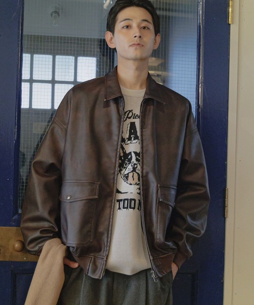 niko and…（ニコアンド） ブルゾン MEDIUM ブラウン メンズ : ZOZOTOWN