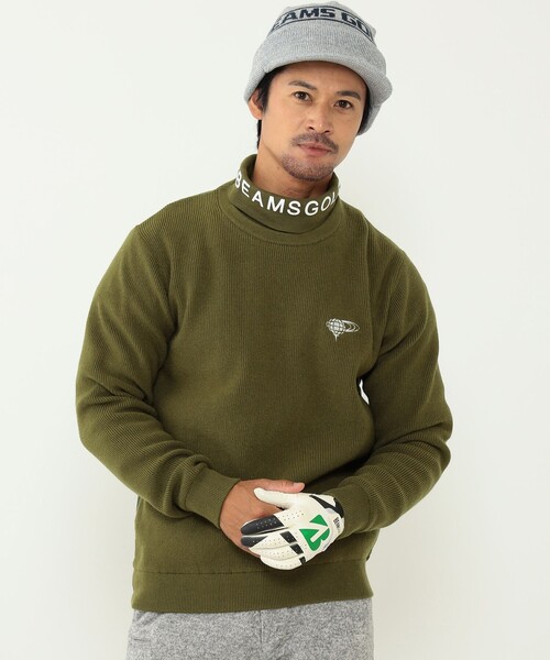 BEAMS GOLF（ビームス ゴルフ） 長袖ニット MEDIUM オリーブ メンズ