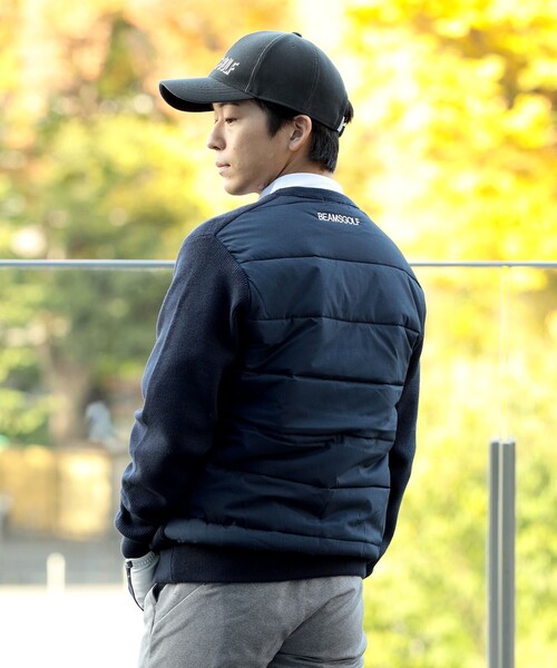 BEAMS GOLF（ビームス ゴルフ） 長袖ニット MEDIUM オリーブ メンズ
