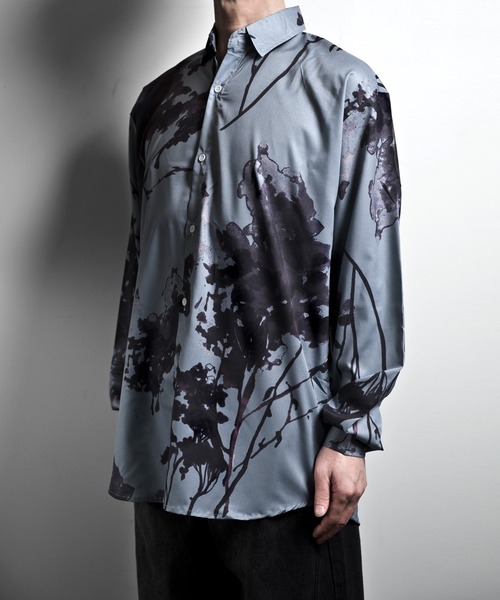 「JOHNNY WOLF」 長袖シャツ L エメラルド メンズ_画像2