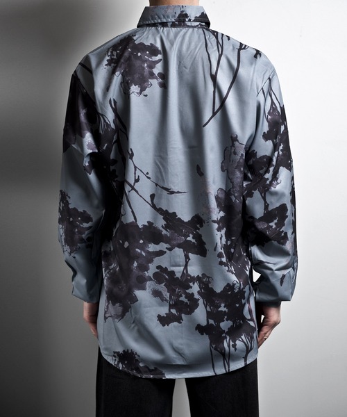 「JOHNNY WOLF」 長袖シャツ L エメラルド メンズ_画像3