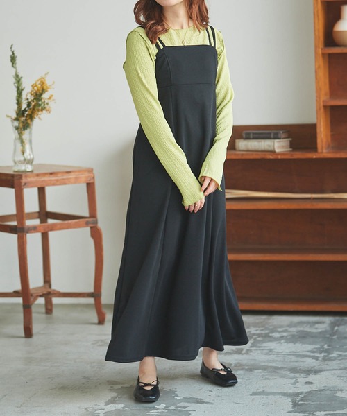 「mil」 キャミソールワンピース S ブラック レディース_画像8