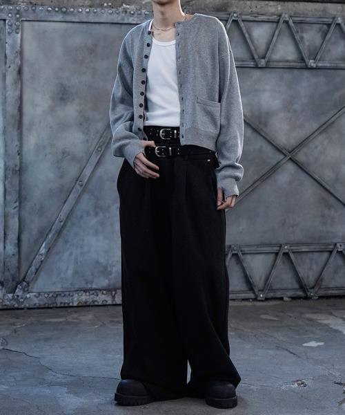 LANDNESS ベルト 「LANDNESS/ランドネス」Double Studs Suede Belt