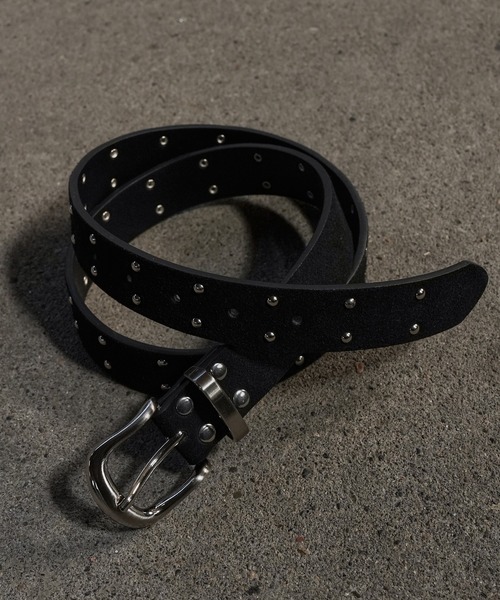 LANDNESS ベルト 「LANDNESS/ランドネス」DOUBLE STUDS SUEDE BELT