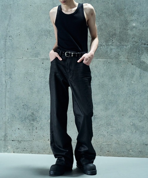 LANDNESS ベルト 「LANDNESS/ランドネス」Double Studs Suede Belt