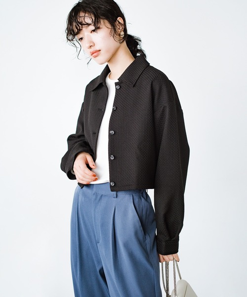 「haco!」 ジャケット MEDIUM ブラック レディース_画像9