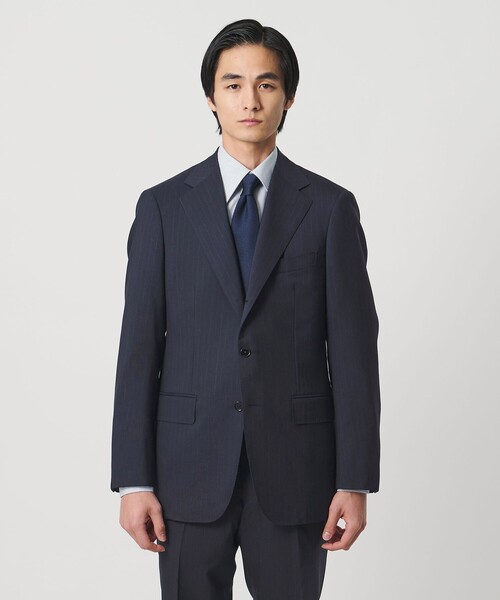 セットアップ 山栄 ピンストライプ シングル 3ボタン スーツ REGULAR MODEL メンズの画像