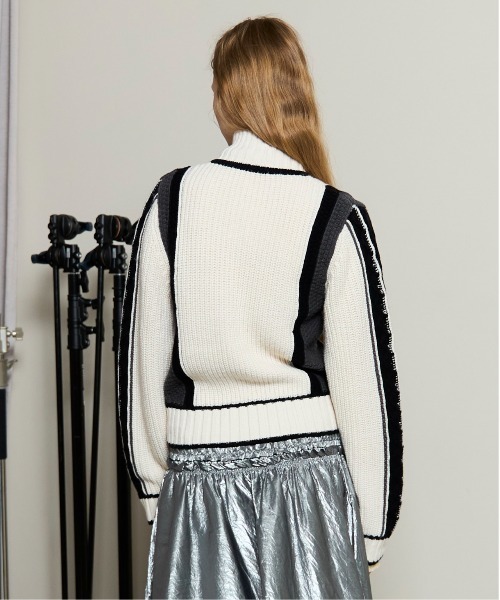 「MAISON SPECIAL」 ニットカーディガン FREE グレー レディース_画像3