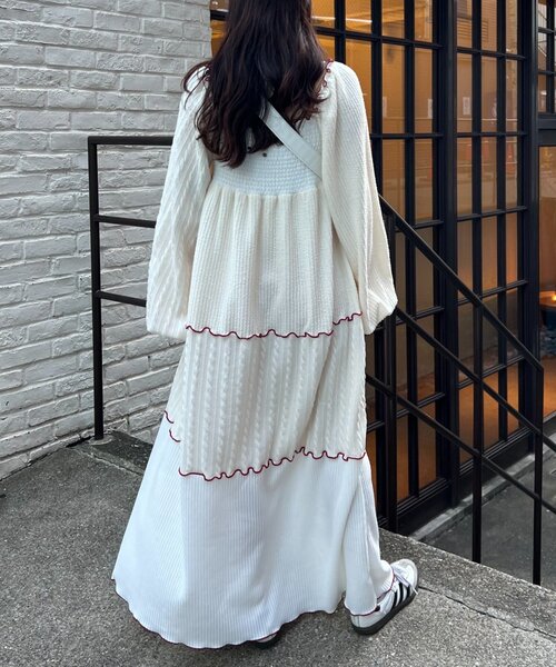 「HELLO.SANFRANCISCO」 長袖ワンピース ONE SIZE チャコールグレー レディース_画像6