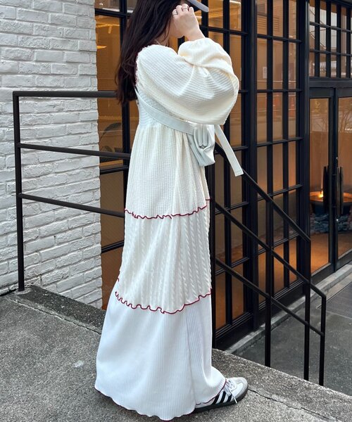 「HELLO.SANFRANCISCO」 長袖ワンピース ONE SIZE チャコールグレー レディース_画像7