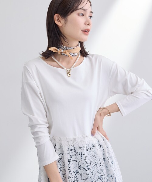 INDIVI（インディヴィ） tシャツ 「洗える／レイヤードにおすすめ