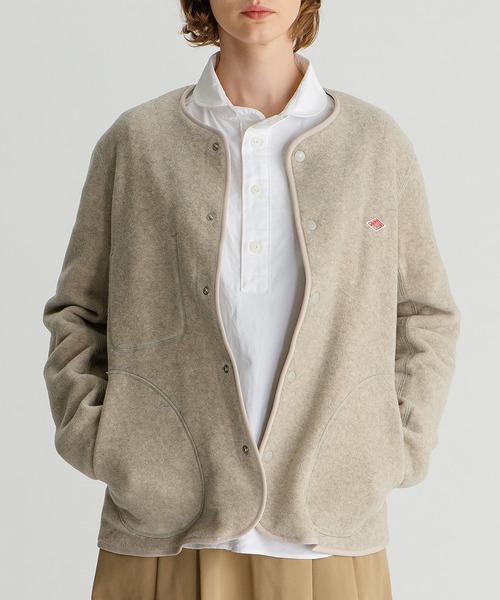 Danton（ダントン） ノーカラージャケット 34 ブラック レディース