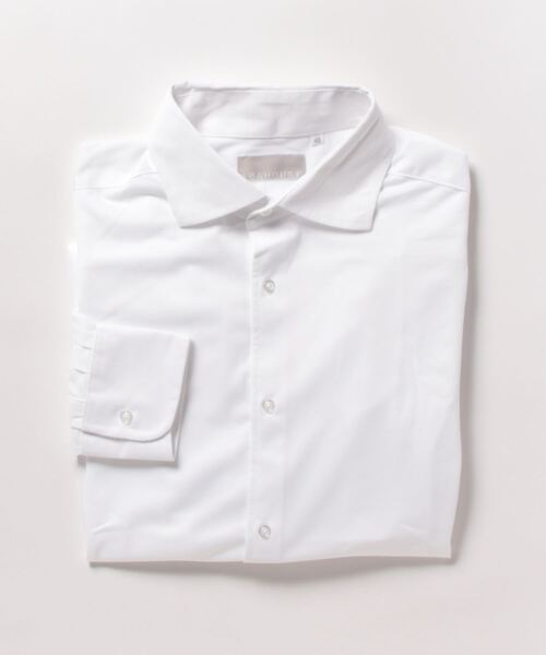 「ABAHOUSE GRAY」 長袖シャツ 50 ホワイト メンズ_画像2