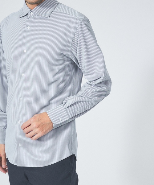 「ABAHOUSE GRAY」 長袖シャツ 50 ホワイト メンズ_画像8