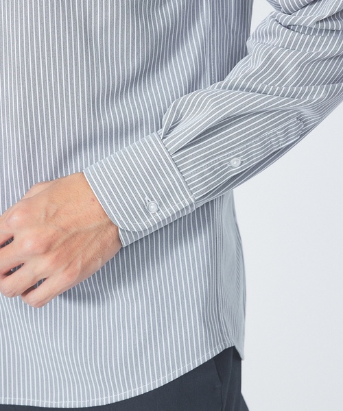 「ABAHOUSE GRAY」 長袖シャツ 50 ホワイト メンズ_画像9