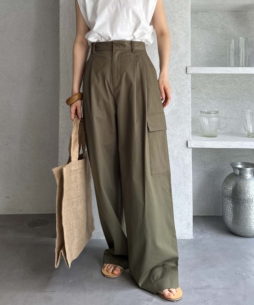 「DOUX ARCHIVES」 カーゴパンツ MEDIUM カーキ レディース_画像9