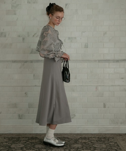 「BONLECILL noir」 コンビワンピース FREE グレー レディース_画像5