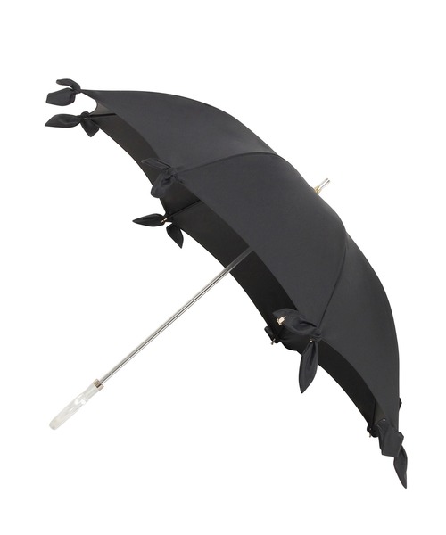 LANVIN en Bleu 日傘 傘 一級遮光 遮熱 晴雨兼用日傘 長傘 リボン