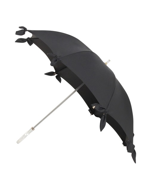 LANVIN en Bleu 日傘 傘 一級遮光 遮熱 晴雨兼用日傘 長傘 リボン