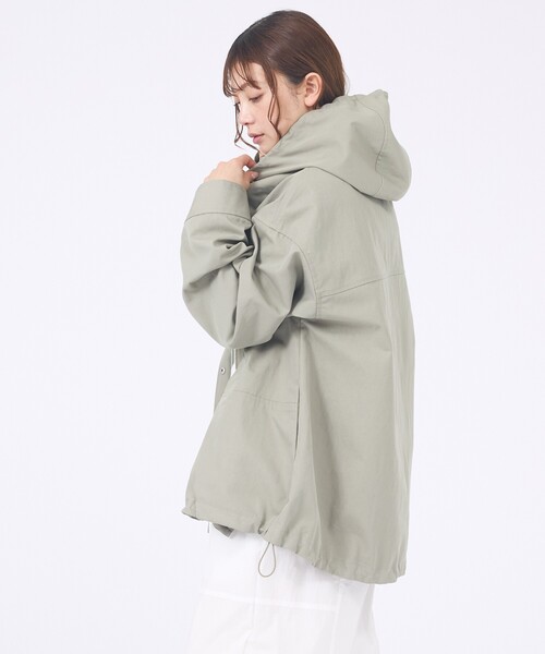 美品✨エブール　コットン　フーデットブルゾン　マウンテンパーカー　ジップアップ 美品✨エブール コットン フーデットブルゾン マウンテンパーカー