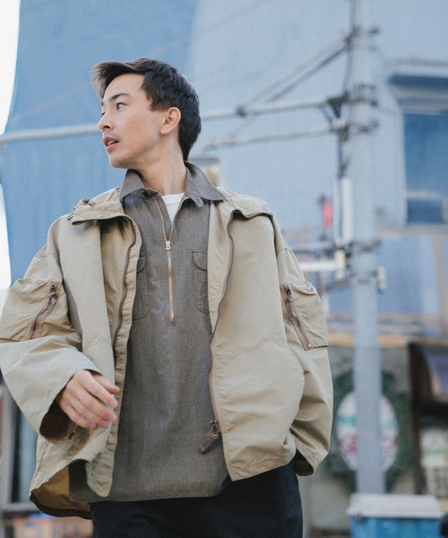 「WILD LIFE TAILOR Adam et Rope'」 ナイロンブルゾン L ベージュ メンズの画像