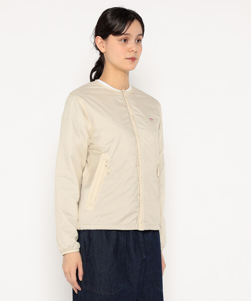 DANTON ノーカラージャケット 38 H.BEIGE Women's Cotton Drill Collarless Short Jacket（ノーカラージャケット