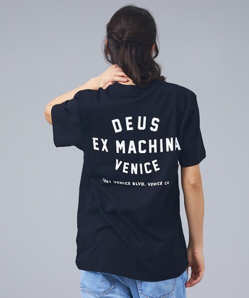 【タグ付き 未使用　XL GOLDWIN Deus Ex Machina】コラボ DEUS EX MACHINA（デウスエクスマキナ） tシャツ 「DEUS / デウス
