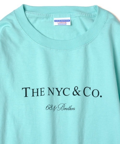 「68&BROTHERS」 長袖Tシャツ X-LARGE アクア メンズ_画像2