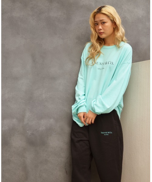 「68&BROTHERS」 長袖Tシャツ X-LARGE アクア メンズ_画像6