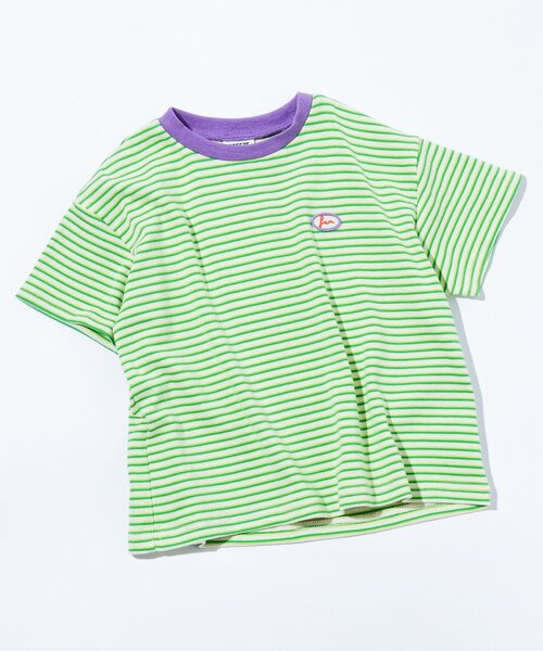 BREEZE（ブリーズ） tシャツ 「リンク」ミジンボーダー半袖Tシャツ