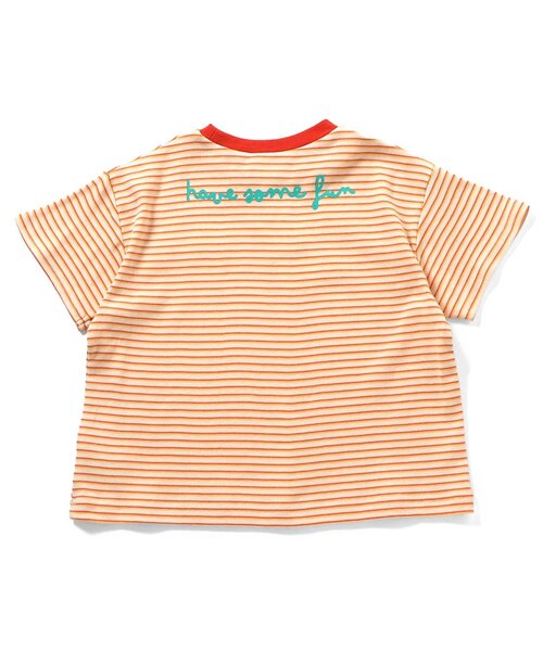 BREEZE（ブリーズ） tシャツ 「リンク」ミジンボーダー半袖Tシャツ