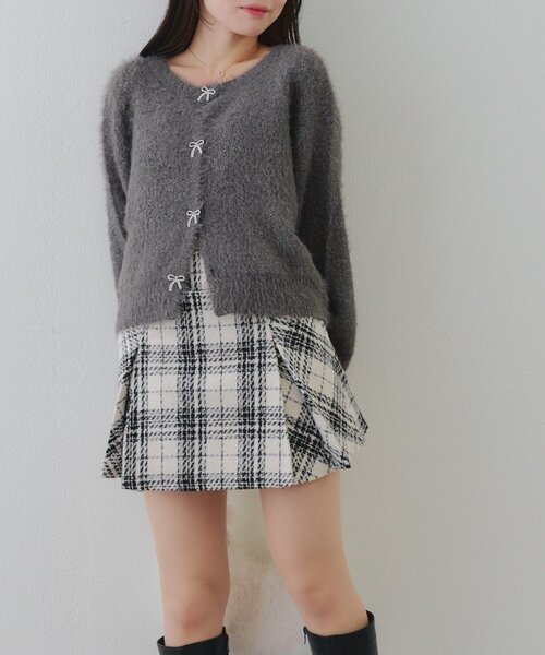 「continuer de NICE CLAUP」 ミニスカート FREE レッド レディース_画像2