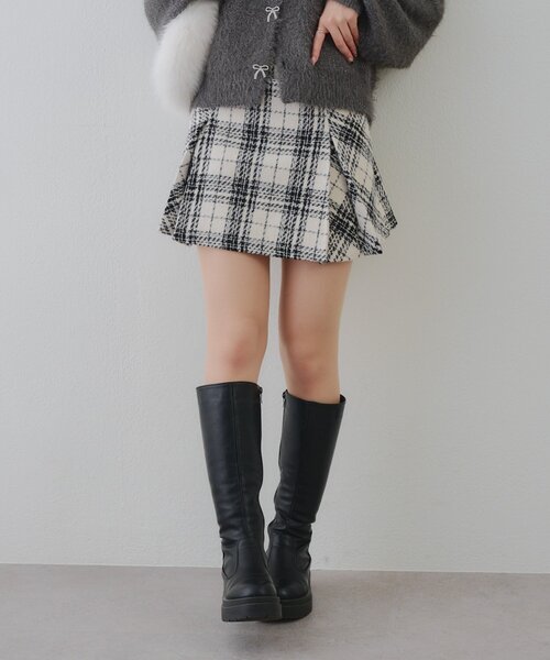 「continuer de NICE CLAUP」 ミニスカート FREE レッド レディース_画像5