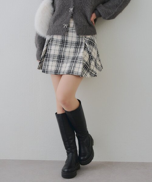 「continuer de NICE CLAUP」 ミニスカート FREE レッド レディース_画像6