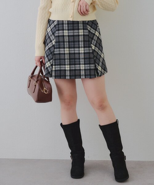 「continuer de NICE CLAUP」 ミニスカート FREE レッド レディース_画像9