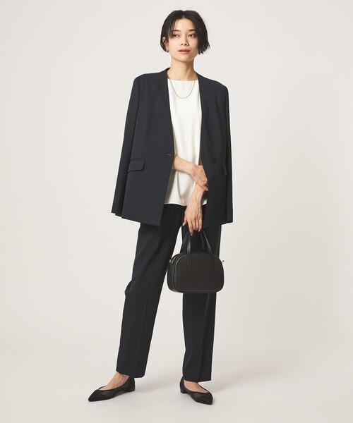 ブラウス シャツ クルーネック ショートスリーブ ブラウス マシンウォッシャブル UVカット レディースの画像