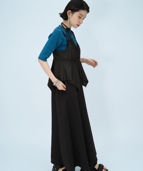 HAREワイドパンツ ワンピース 2点セット HARE（ハレ） ワンピース 2Pビスチェレイヤーキャミワンピース(HARE