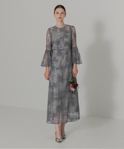 「Leja」 7分袖ワンピース MEDIUM ブルー レディースの画像