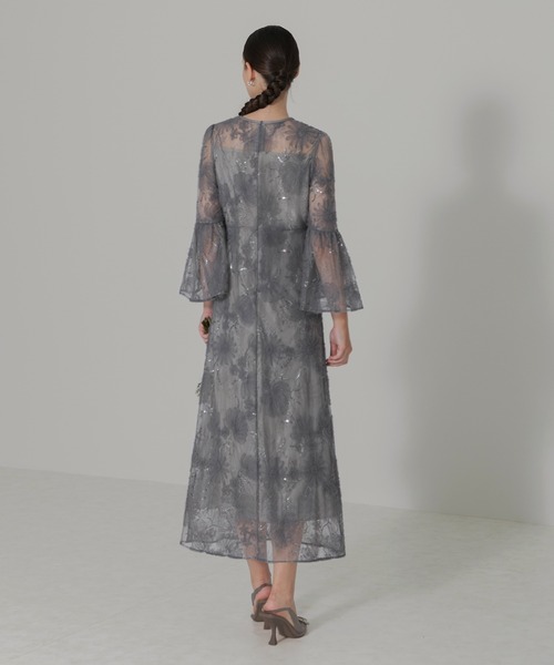 「Leja」 7分袖ワンピース MEDIUM ブルー レディースの画像