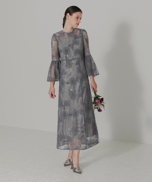 「Leja」 7分袖ワンピース MEDIUM ブルー レディースの画像
