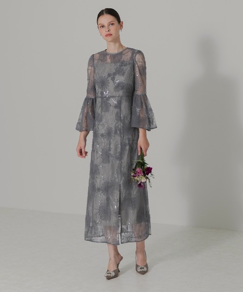 「Leja」 7分袖ワンピース MEDIUM ブルー レディースの画像