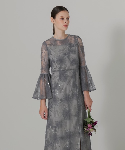 「Leja」 7分袖ワンピース MEDIUM ブルー レディースの画像