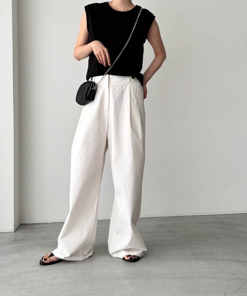 「CANAL JEAN」 「El mar」ノースリーブトップス ONE SIZE アイボリー レディース_画像4