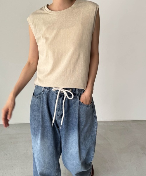 「CANAL JEAN」 「El mar」ノースリーブトップス ONE SIZE アイボリー レディース_画像5