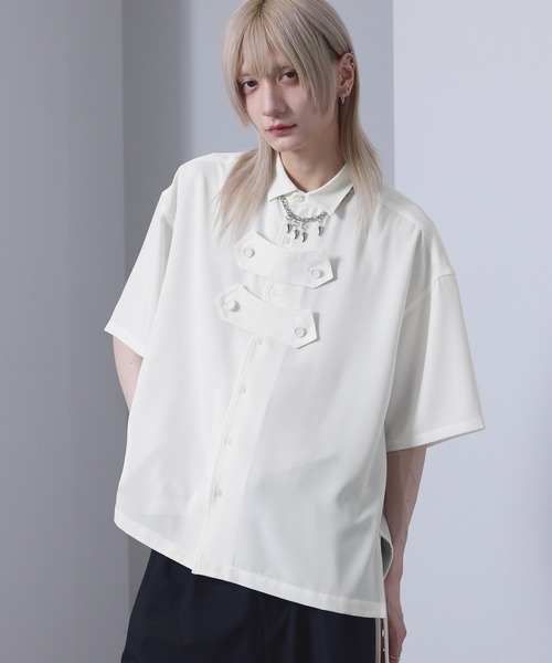 EMMA CLOTHES（エマクローズ） シャツ 半袖 front button shirt