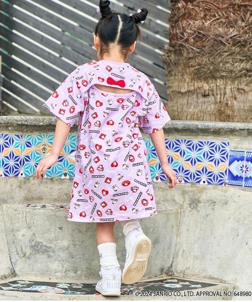 「X-girl Stages」 「KIDS」半袖ワンピース 110cm ブラック キッズ_画像3