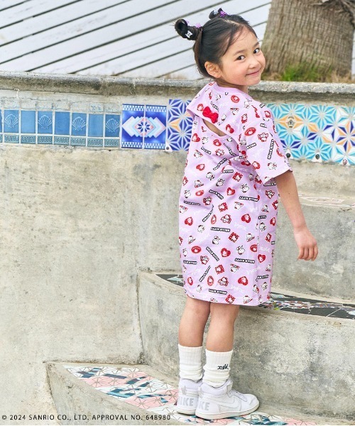 「X-girl Stages」 「KIDS」半袖ワンピース 110cm ブラック キッズ_画像7