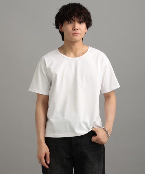 WIGSTOCK ボロTシャツ LURAKU tシャツ 「LURAKU」Loose Neck Cropped Tee / ルーズネック