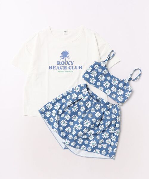 ROXY（ロキシー） 水着 キッズ PEAKDAY 3点セット ラッシュTシャツ付き